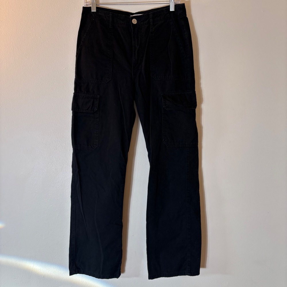 ZARA Black Cargo Pants Size 6